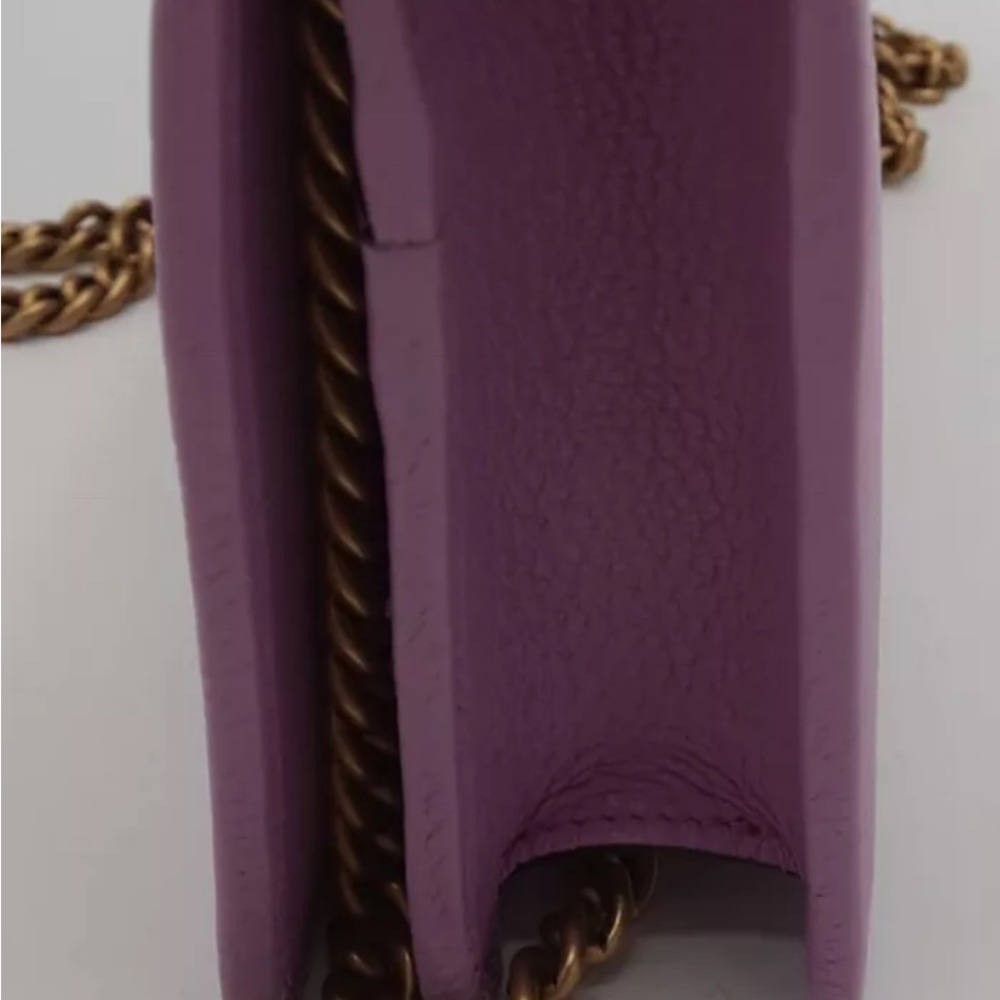 GG Marmont Jewel Bag in Pink Leather With Brushed Gold Chain NIB - Picture 6 of 9